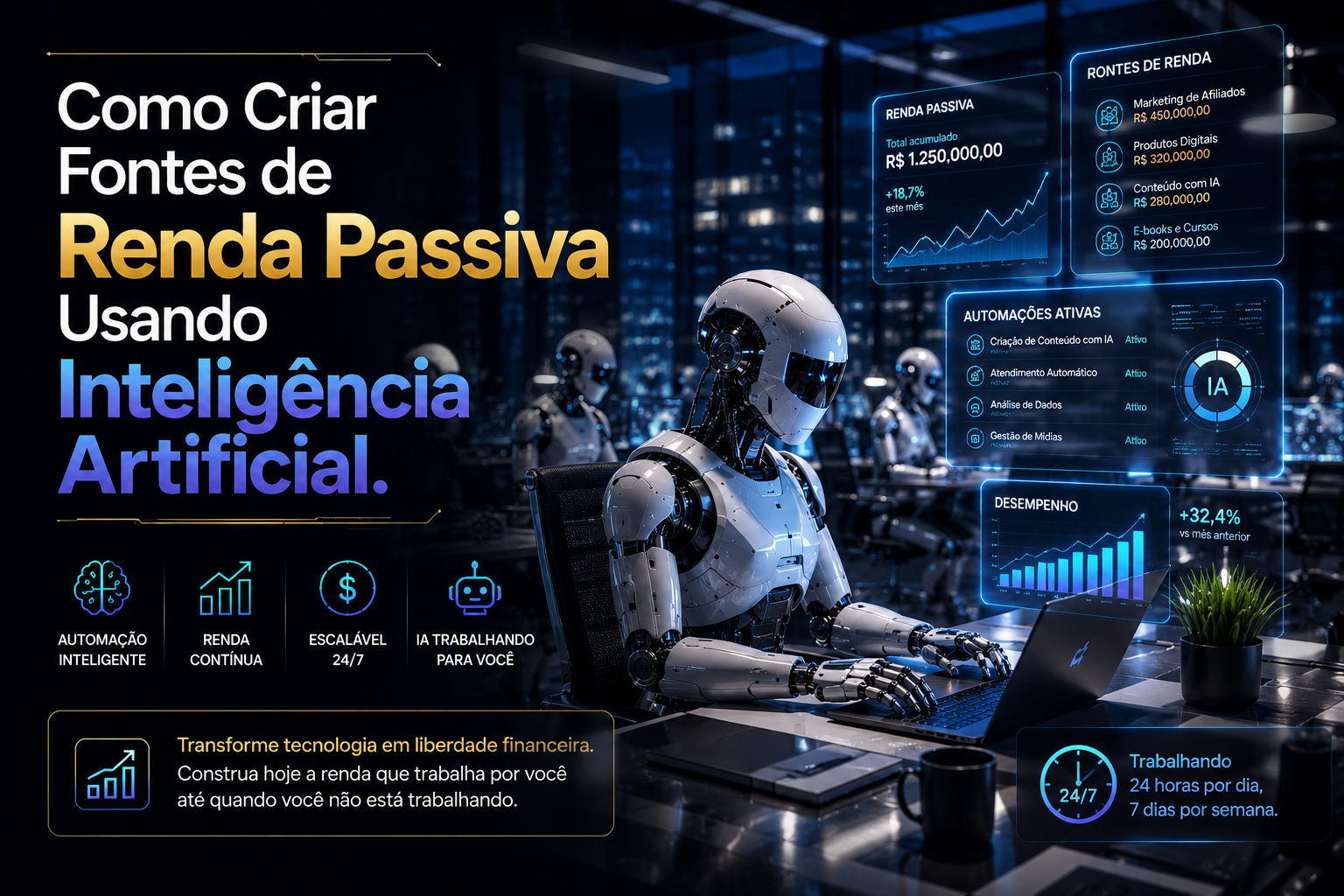 Como Criar Fontes de Renda Passiva Usando Inteligência Artificial